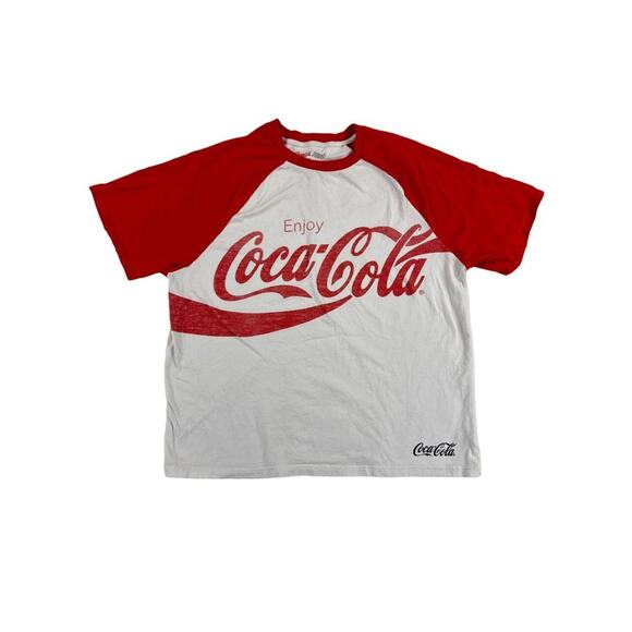 Aeropostale - Coca Cola Classic Logo T Shirt in White and Red - Picture 1 of 5